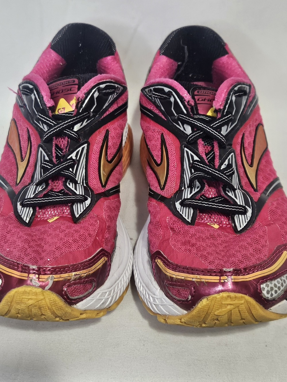 Brooks Ghost 7 G7 Women's US 7.5 Running Shoes - Pink with Orange Accents - Picture 3 of 16